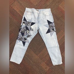 Polo Ralph Lauren Avery Boyfriend Floral Star Quilt Patchwork Jeans